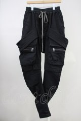 A.F ARTEFACT / Denim Coating Cargo Sarouel Skinnyパンツ 2 ブラック T-25-06-28-015-A.-pa-YM-ZT