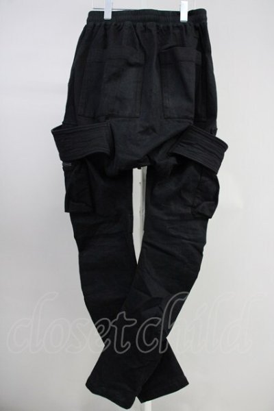 画像2: A.F ARTEFACT / Denim Coating Cargo Sarouel Skinnyパンツ 2 ブラック T-25-06-28-015-A.-pa-YM-ZT