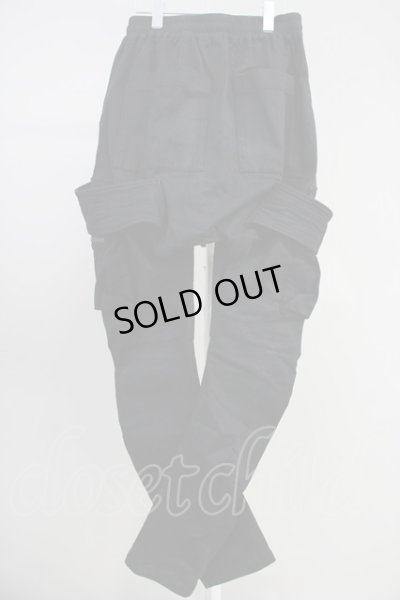 画像2: A.F ARTEFACT / Denim Coating Cargo Sarouel Skinnyパンツ 2 ブラック T-25-06-28-015-A.-pa-YM-ZT261