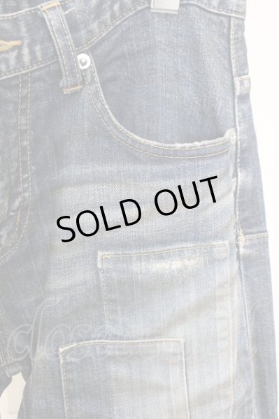 画像4: TORNADO MART / ダメージリメイクデニムパンツ S インディゴ T-25-07-08-030-TO-pa-YM-ZT031 (4)