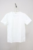 画像1: Zero by TORNADO MART / ランダムストライプVネックTシャツ M ホワイト T-25-07-08-005-Ze-ts-YM-ZT (1)