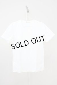 Zero by TORNADO MART / ランダムストライプVネックTシャツ M ホワイト T-25-07-08-005-Ze-ts-YM-ZT172