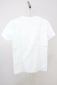 画像2: Zero by TORNADO MART / ランダムストライプVネックTシャツ M ホワイト T-25-07-08-005-Ze-ts-YM-ZT (2)