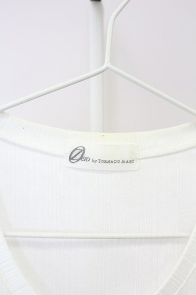 画像3: Zero by TORNADO MART / ランダムストライプVネックTシャツ M ホワイト T-25-07-08-005-Ze-ts-YM-ZT