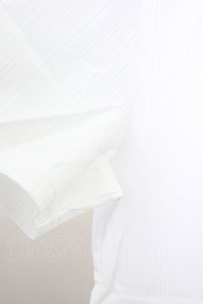 画像5: Zero by TORNADO MART / ランダムストライプVネックTシャツ M ホワイト T-25-07-08-005-Ze-ts-YM-ZT