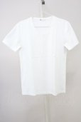 画像1: Zero by TORNADO MART / ランダムストライプVネックTシャツ M ホワイト T-25-07-08-006-Ze-ts-YM-ZT (1)