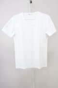 Zero by TORNADO MART / ランダムストライプVネックTシャツ M ホワイト T-25-07-08-006-Ze-ts-YM-ZT172