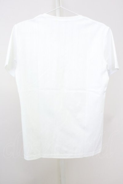 画像2: Zero by TORNADO MART / ランダムストライプVネックTシャツ M ホワイト T-25-07-08-006-Ze-ts-YM-ZT