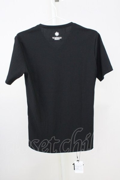 画像2: R by TORNADO MART / ストレッチリブVネックTシャツ 0 ブラック T-25-07-08-010-Th-ts-YM-ZT