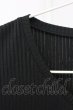 画像3: R by TORNADO MART / ストレッチリブVネックTシャツ 0 ブラック T-25-07-08-010-Th-ts-YM-ZT172 (3)