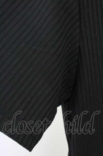 画像4: R by TORNADO MART / ストレッチリブVネックTシャツ 0 ブラック T-25-07-08-010-Th-ts-YM-ZT172 (4)