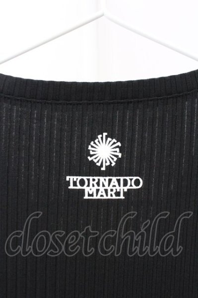 画像5: R by TORNADO MART / ストレッチリブVネックTシャツ 0 ブラック T-25-07-08-010-Th-ts-YM-ZT172 (5)
