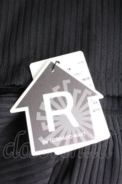 画像7: R by TORNADO MART / ストレッチリブVネックTシャツ 0 ブラック T-25-07-08-010-Th-ts-YM-ZT172 (7)