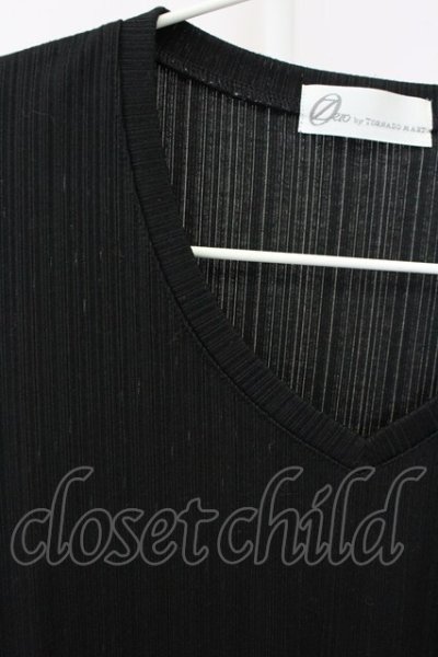 画像3: Zero by TORNADO MART / ランダムストライプVネックTシャツ M ブラック T-25-07-08-011-Ze-ts-YM-ZT