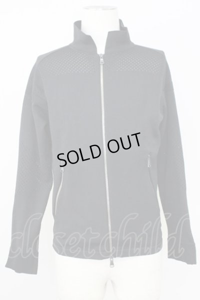 画像1: 5351pour les Hommes / knit blouson シングルライダースジャケット 44 ブラック T-25-07-08-018-53-ja-YM-ZT153