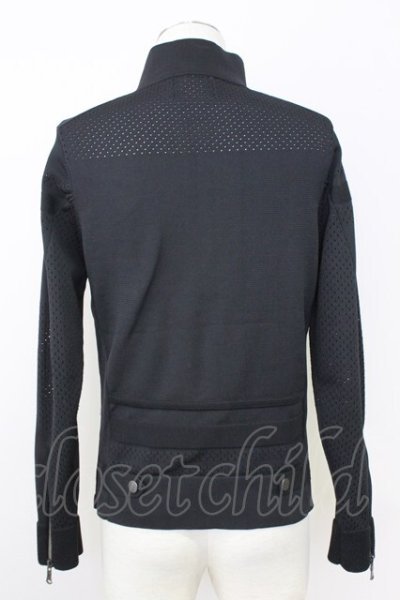 画像2: 5351pour les Hommes / knit blouson シングルライダースジャケット 44 ブラック T-25-07-08-018-53-ja-YM-ZT