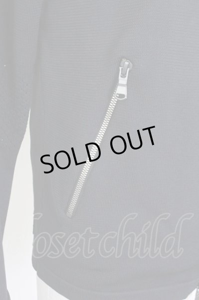 画像5: 5351pour les Hommes / knit blouson シングルライダースジャケット 44 ブラック T-25-07-08-018-53-ja-YM-ZT153 (5)