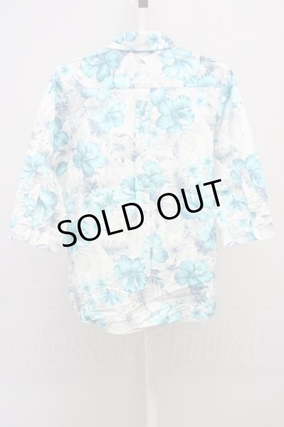 画像2: GOSTAR DE FUGA / Invite トロピカルフラワー7分袖シャツ 44 ブルー T-25-07-17-015-GO-sh-YM-ZT (2)