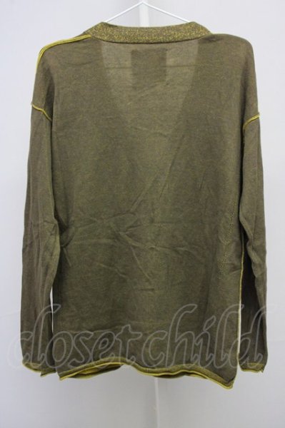 画像2: Moonage Devilment / BIG カーディガン 44 イエロー T-25-07-17-016-Mo-to-YM-ZT256 (2)