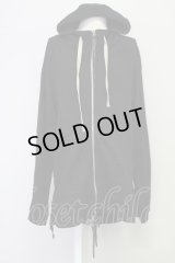 KMRii / Serpent Cross Damage Hoodie　パーカー ONE ブラック T-25-07-17-017-KM-to-YM-ZT256