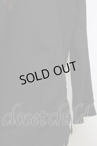 画像6: KMRii / Serpent Cross Damage Hoodie　パーカー ONE ブラック T-25-07-17-017-KM-to-YM-ZT256 (6)