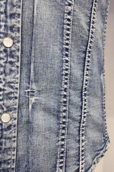 画像5: NEW GENTLEMAN / SSストレッチデニムシャツジャケット 2 ライトインディゴ T-25-07-17-018-NE-ja-YM-ZT256 (5)