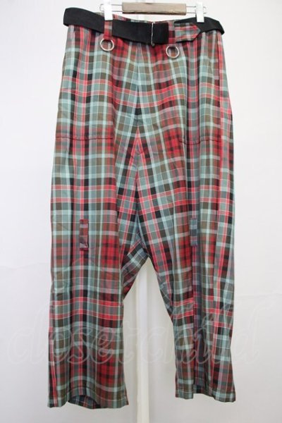 画像1: KIDILL / LOOSE FIT BONDAGE　パンツ 46 レッドｘブルー T-25-07-17-020-KI-to-YM-ZT
