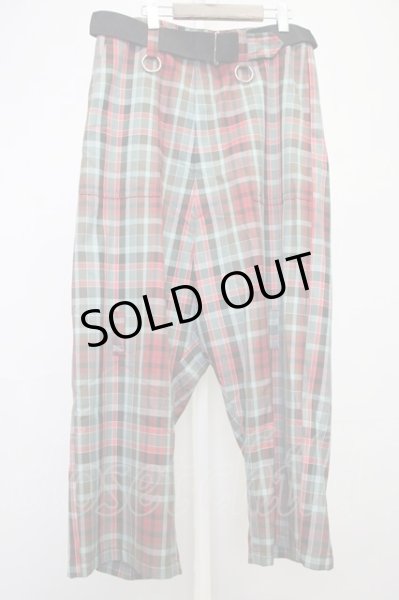 画像1: KIDILL / LOOSE FIT BONDAGE　パンツ 46 レッドｘブルー T-25-07-17-020-KI-to-YM-ZT255 (1)