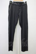 NO ID. BLACK / スイッチングサイドスリットトラウザーズパンツ 3 ブラック T-25-07-17-021-NO-pa-YM-ZT