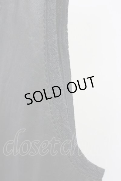 画像3: NO ID. / ホースハイド×麻切替ベスト 1 ブラック T-25-07-17-003-NO-to-YM-ZT239 (3)