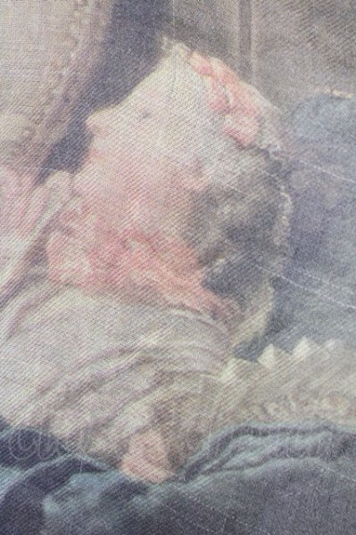 画像4: SHARE SPIRIT / 絵画柄大判ストール  ダークブラウン T-25-07-17-025-SH-0-YM-ZT206 (4)