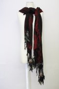 KMRii / MAGNOLIA STOLE Feather　ストール  レッド T-25-07-17-026-KM-0-YM-ZT