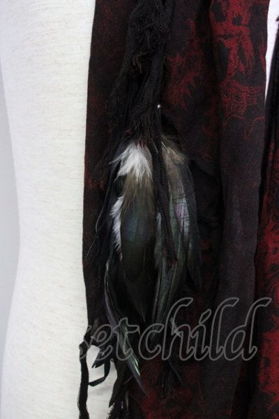 画像2: KMRii / MAGNOLIA STOLE Feather　ストール  レッド T-25-07-17-026-KM-0-YM-ZT