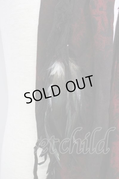 画像2: KMRii / MAGNOLIA STOLE Feather　ストール  レッド T-25-07-17-026-KM-0-YM-ZT206 (2)