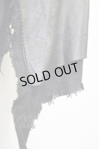 画像6: NO ID. / ホースハイド×麻切替ベスト 1 ブラック T-25-07-17-003-NO-to-YM-ZT239 (6)