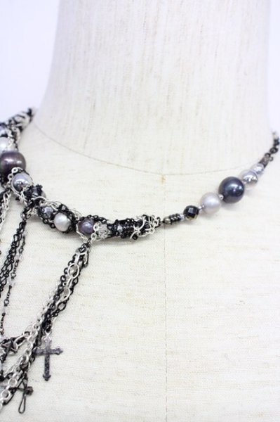 画像4: gunda / MUTANT MODERN ネックレス  ブラックｘホワイトｘシルバー T-25-07-17-029-gu-ac-YM-ZT191 (4)