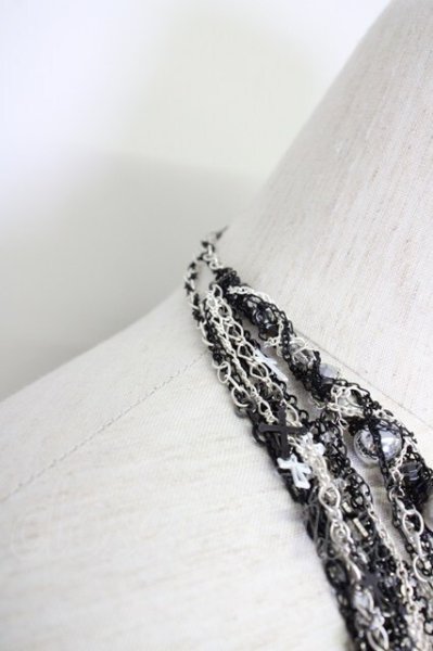 画像6: gunda / MUTANT MODERN ネックレス  ブラックｘホワイトｘシルバー T-25-07-17-029-gu-ac-YM-ZT191 (6)