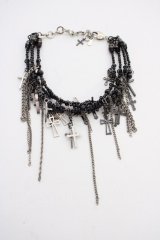 gunda / JUNK HEAVEN DIE BRACELET/Spinel  ブラックｘシルバー T-25-07-17-034-gu-ac-YM-ZT