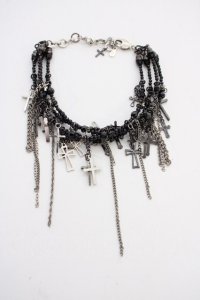 gunda / JUNK HEAVEN DIE BRACELET/Spinel  ブラックｘシルバー T-25-07-17-034-gu-ac-YM-ZT