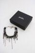画像2: gunda / JUNK HEAVEN DIE BRACELET/Spinel  ブラックｘシルバー T-25-07-17-034-gu-ac-YM-ZT191 (2)