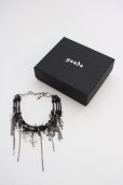画像2: gunda / JUNK HEAVEN DIE BRACELET/Spinel  ブラックｘシルバー T-25-07-17-034-gu-ac-YM-ZT (2)