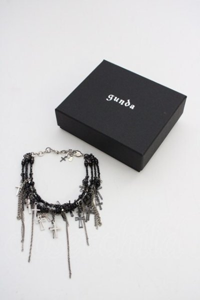 画像2: gunda / JUNK HEAVEN DIE BRACELET/Spinel  ブラックｘシルバー T-25-07-17-034-gu-ac-YM-ZT