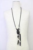 画像1: KMRii / TRAPNEST 復刻別注 Labradorite Necklace ネックレス  ブラックｘラブラドライト T-25-07-17-035-KM-ac-YM-ZT (1)