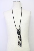 KMRii / TRAPNEST 復刻別注 Labradorite Necklace ネックレス  ブラックｘラブラドライト T-25-07-17-035-KM-ac-YM-ZT