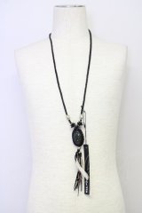 KMRii / TRAPNEST 復刻別注 Labradorite Necklace ネックレス  ブラックｘラブラドライト T-25-07-17-035-KM-ac-YM-ZT