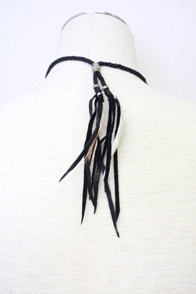 画像2: KMRii / TRAPNEST 復刻別注 Labradorite Necklace ネックレス  ブラックｘラブラドライト T-25-07-17-035-KM-ac-YM-ZT