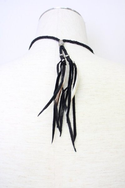 画像2: KMRii / TRAPNEST 復刻別注 Labradorite Necklace ネックレス  ブラックｘラブラドライト T-25-07-17-035-KM-ac-YM-ZT191 (2)