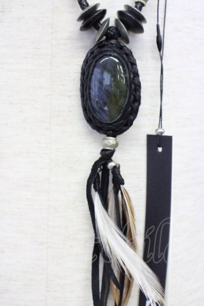 画像3: KMRii / TRAPNEST 復刻別注 Labradorite Necklace ネックレス  ブラックｘラブラドライト T-25-07-17-035-KM-ac-YM-ZT