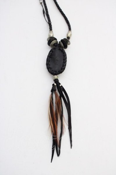 画像4: KMRii / TRAPNEST 復刻別注 Labradorite Necklace ネックレス  ブラックｘラブラドライト T-25-07-17-035-KM-ac-YM-ZT191 (4)