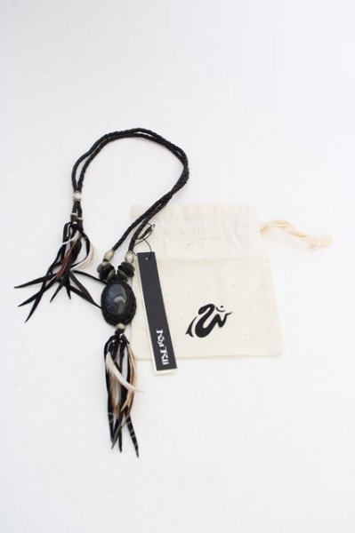 画像5: KMRii / TRAPNEST 復刻別注 Labradorite Necklace ネックレス  ブラックｘラブラドライト T-25-07-17-035-KM-ac-YM-ZT191 (5)